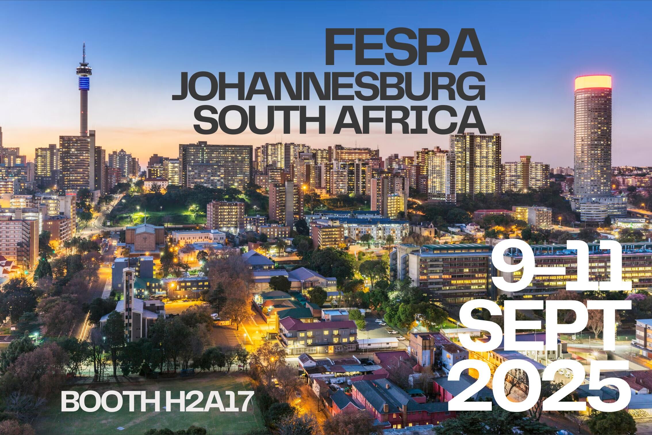 Fespa Africa 2025 9. til 11. september Johannesburg, Sør-Afrika H2A17